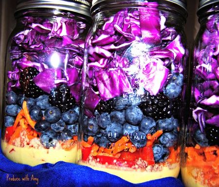 Blue purple passion salad