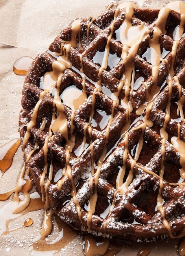 6. We never want to not be eating this chocolate waffle.