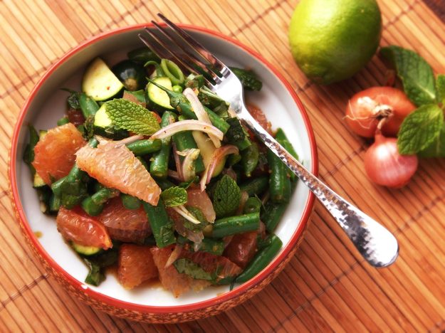 Spicy Thai Pomelo, Green Bean, and Zucchini Salad