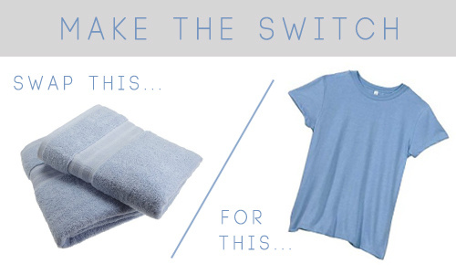 Dry your hair with an old t-shirt instead of a towel - tees are actually more absorbent!