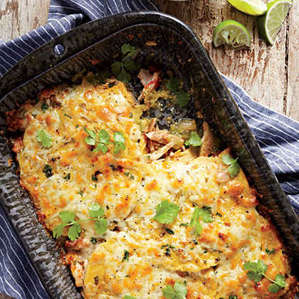 Stacked Chicken Enchiladas
