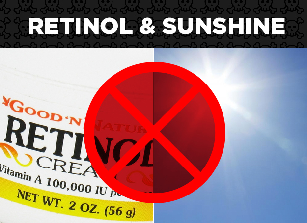 Retinol + Sunshine = Risk of Sunburn