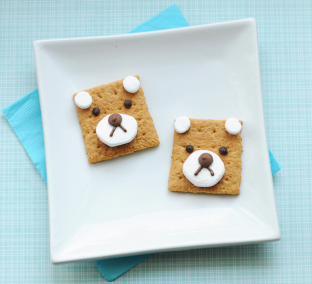 Teddy bear s'mores are almost too cute to eat.