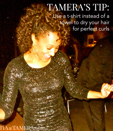 Drying your hair with a T-shirt instead of a towel can really help tame the frizzies.