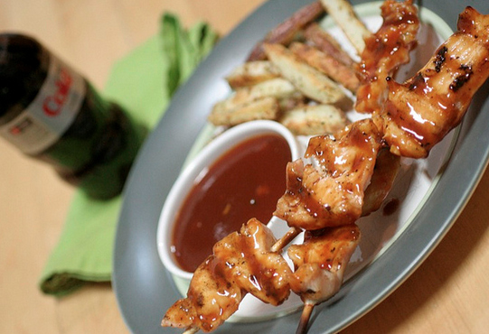 2. Coke BBQ Chicken Kabobs