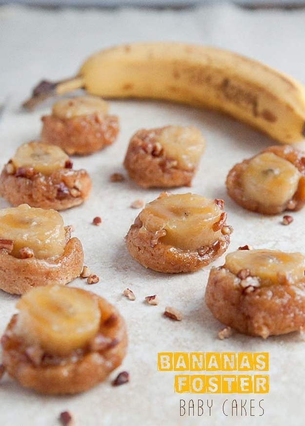 Bananas Foster Baby Cakes