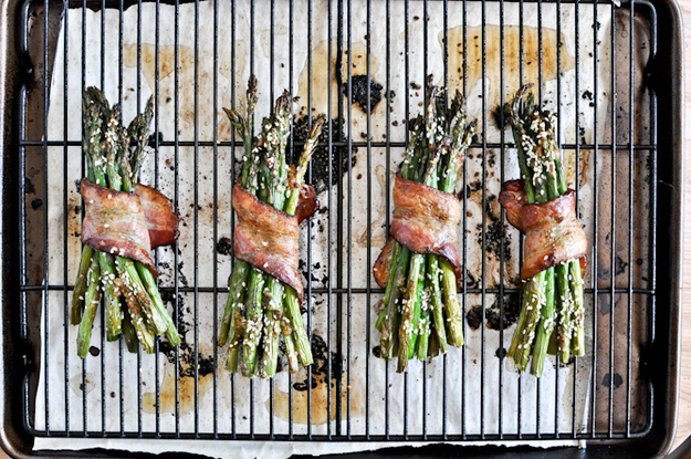 Caramelized Asparagus Wrapped in Bacon