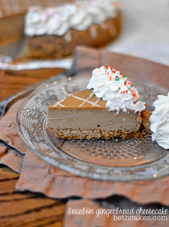 Bourbon Gingerbread Cheesecake