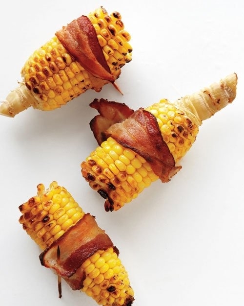 Corn on the Cob Wrapped in Bacon