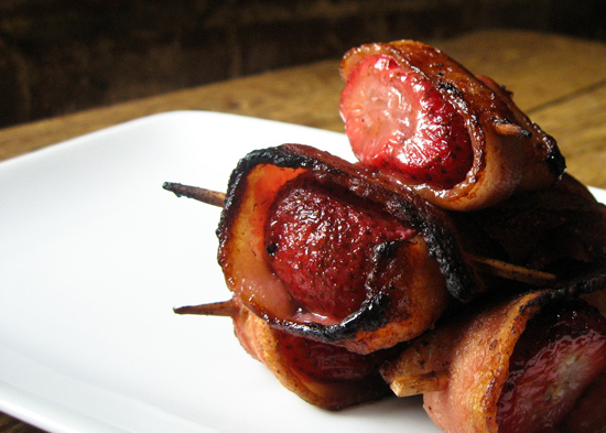 Bacon-Wrapped Strawberries with Aged Balsamic