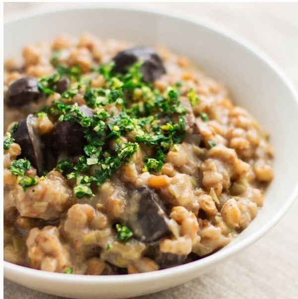 Creamy Mushrooms Topped with Gremolata