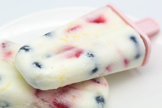 11. Tart Blueberry-Strawberry Ice Pops
