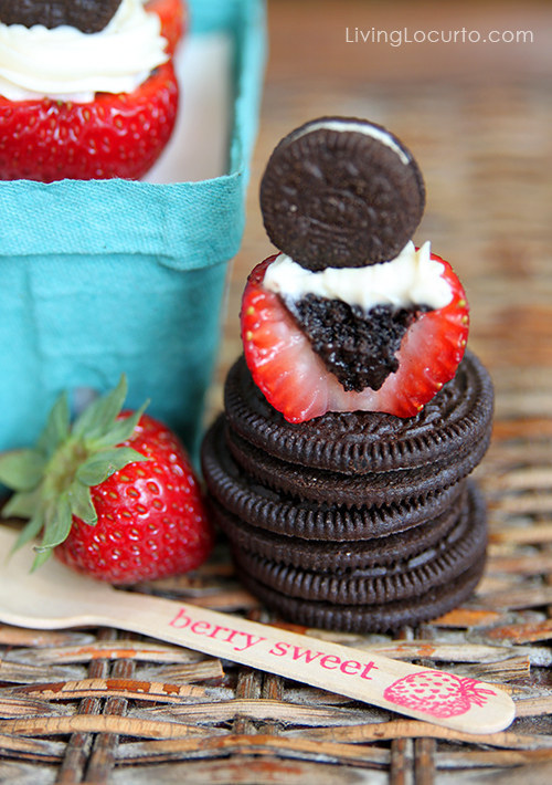 With Oreo cheesecake.