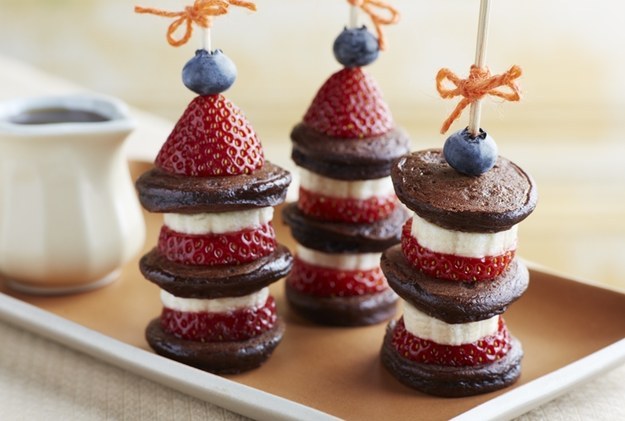 1. Blueberry Strawberry Pancake Skewers