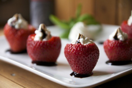 Or stuff them with goat cheese, basil, and add a balsamic glaze.