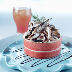 Havarti and Chicken Stacked Watermelon