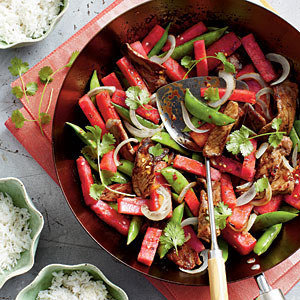 Beef and Watermelon Stir Fry