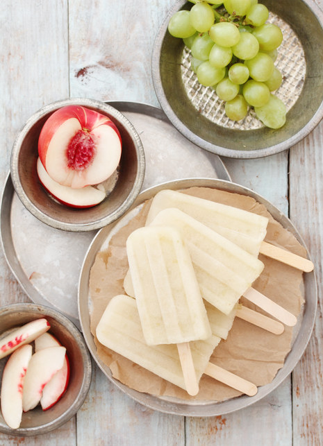 White Sangria Popsicles