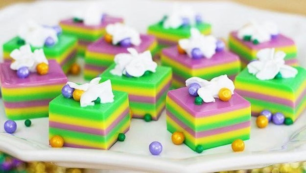 Mardi Gras Jelly Shots