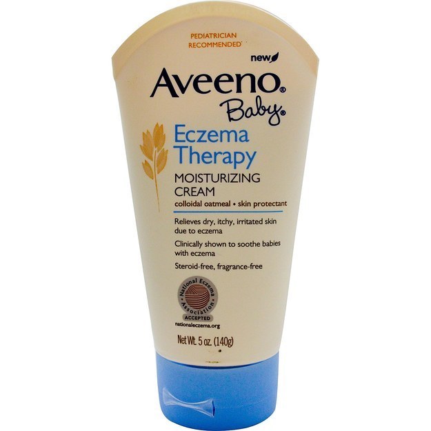 Aveeno Baby Eczema Therapy Moisturizing Cream is ideal for treating an adult's dry skin, especially in the winter.