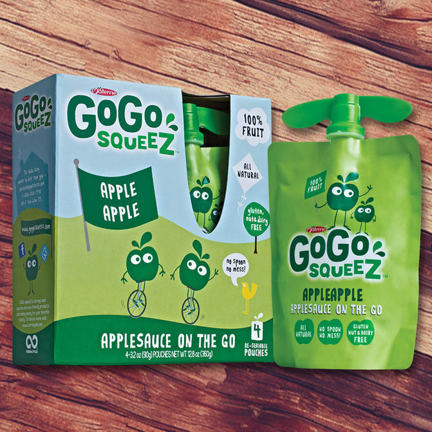 GoGo Squeez Applesauce On The Go pouches are yummy too.