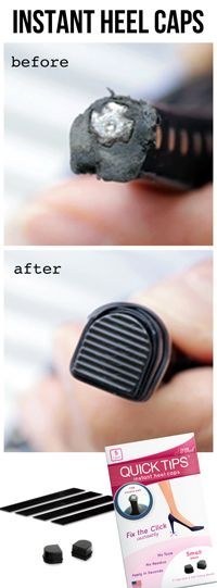 Fix worn-down heels with instant heel caps.