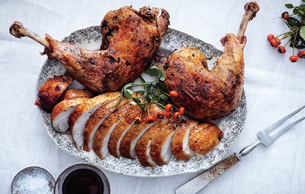 Brined Roast Turkey Breast with Confit Legs