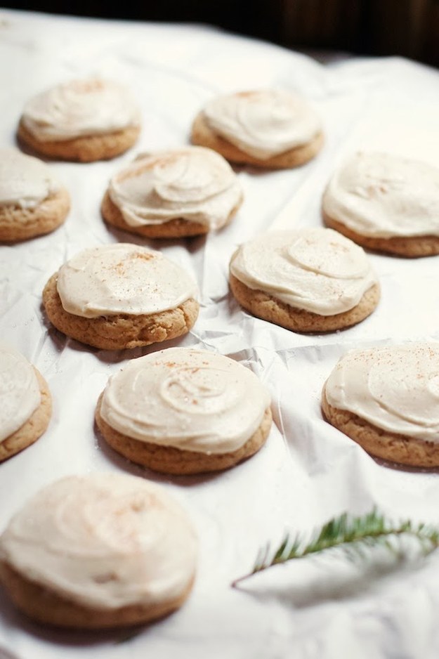 Frosted Eggnog Cookies
