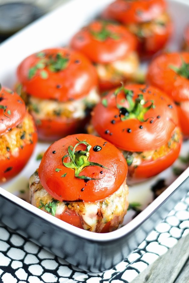Caprese-Style Stuffed Tomatoes