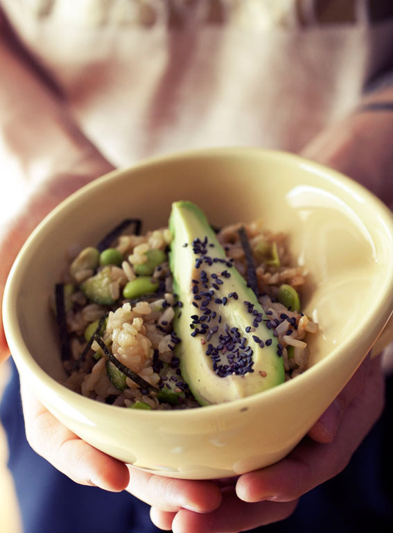 Putting together this brown rice bowl is way lazier than rolling your own sushi, but equally delicious.