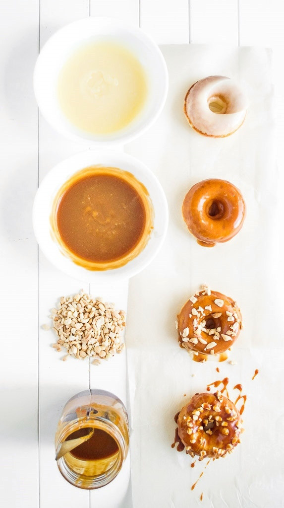Double-Dipped Whiskey Caramel Donuts