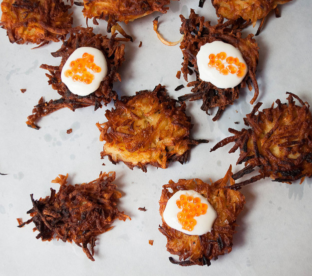 Celery Root, Potato &amp; Parsnip Latkes