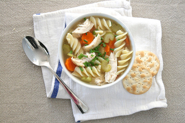 Turn a rotisserie chicken into lazy (but legit) chicken soup.