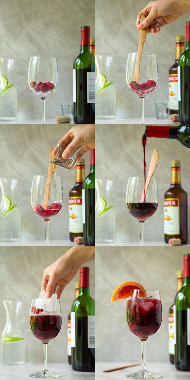 Make single-serve sangria with just four ingredients.