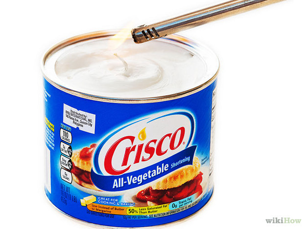 Use Crisco and a t-shirt to make an everlasting candle.