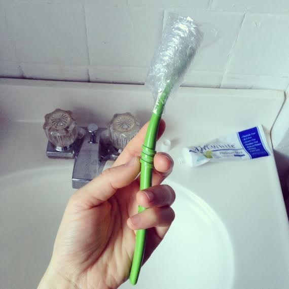Pack your toothpaste and toothbrush all-in-one.