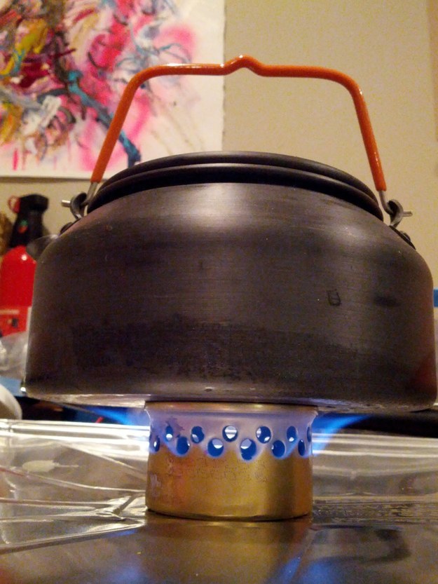 Turn a cat food can into a stove.