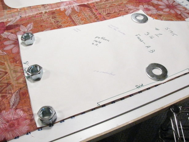 6. User washers as pattern weights.