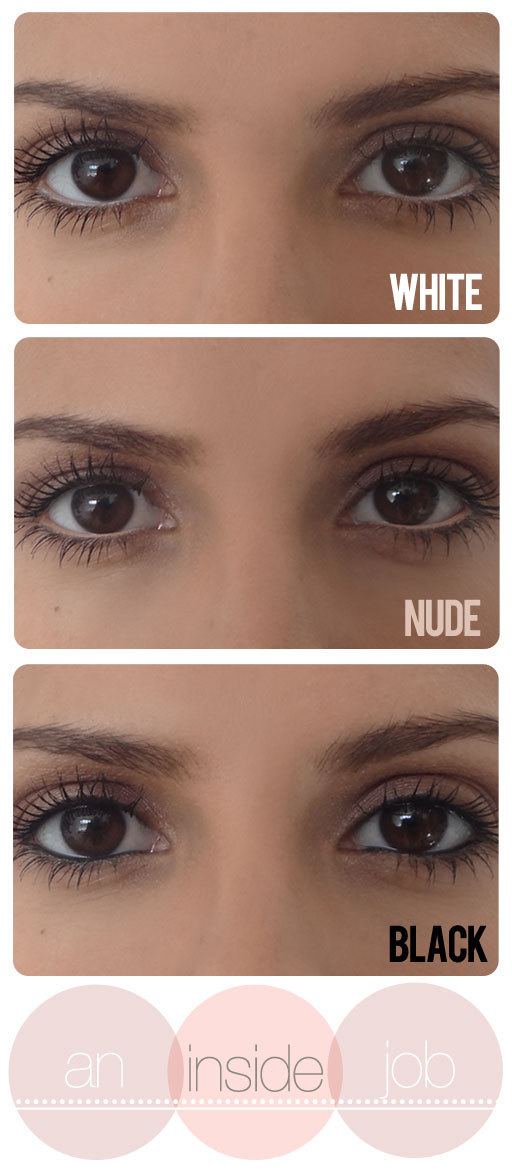 Grab a nude or white eyeliner to brighten and open up your eye area, which will make you look more awake.