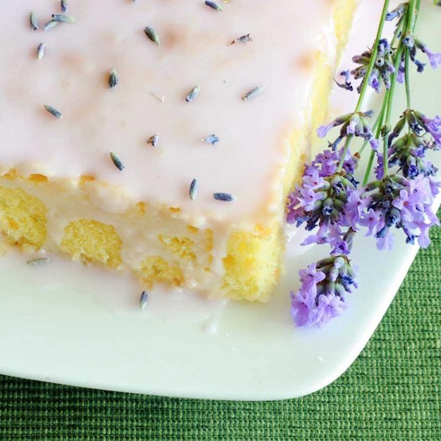French Almond Cake with Lemon Lavender Glaze