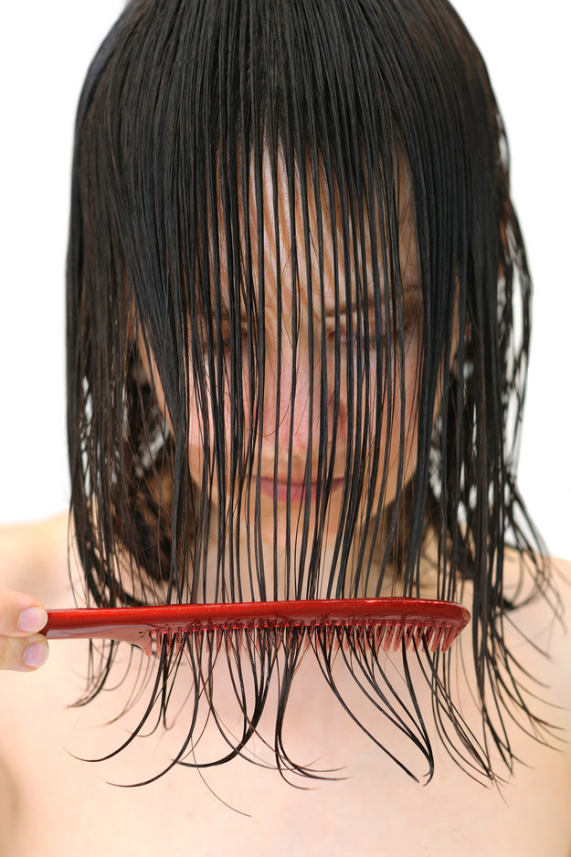 Apply product while your hair is still wet.