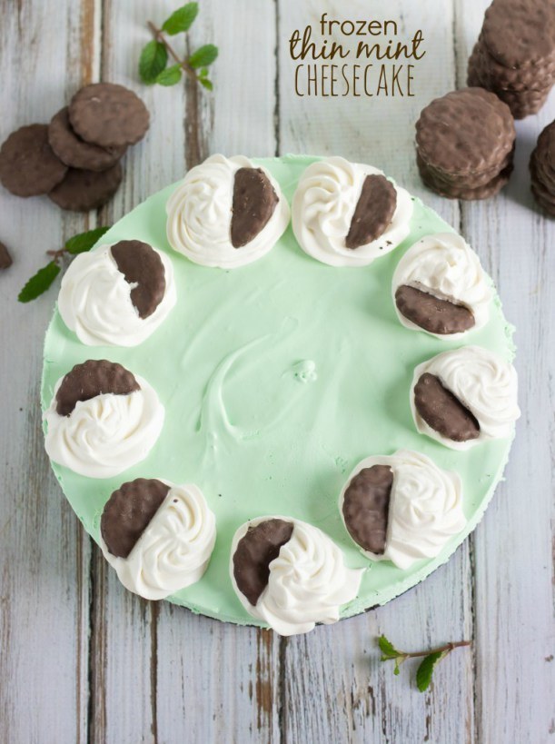 Frozen Thin Mint Cheesecake