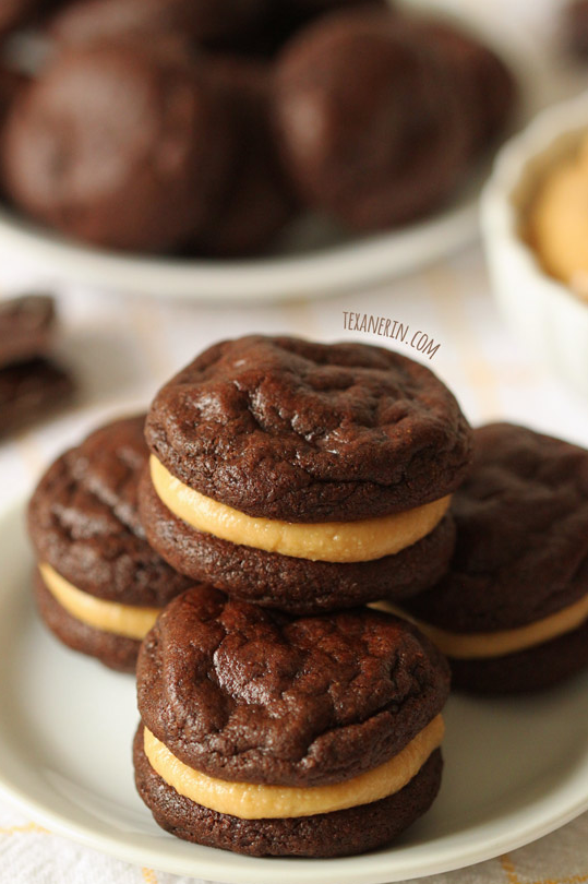 Flourless Chocolate Peanut Butter Cookie Sandwiches
