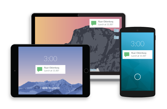 Get mobile notifications on your desktop computer.