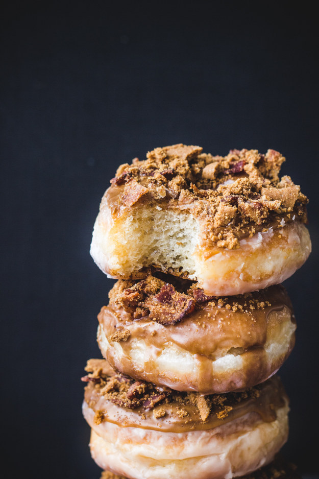 Coffee-Biscoff-Bacon Doughnuts