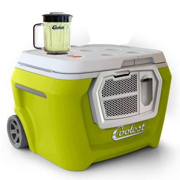 The Coolest (~$385) is a USB-charging, gadget-toting, bottle-opening cooler with a built-in blender and cutting board.