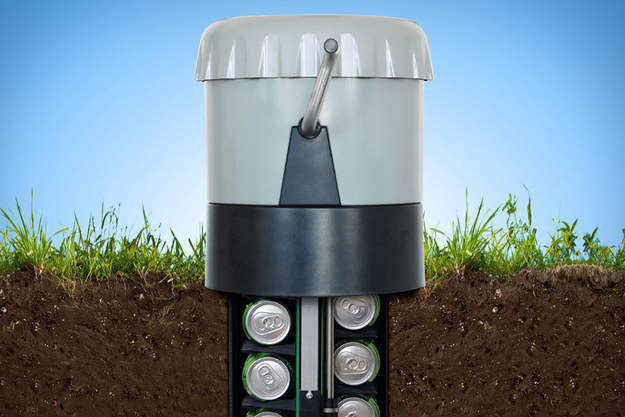 This beer cooler ($369) that uses no electricity – just the EARTH to chill your dranks.
