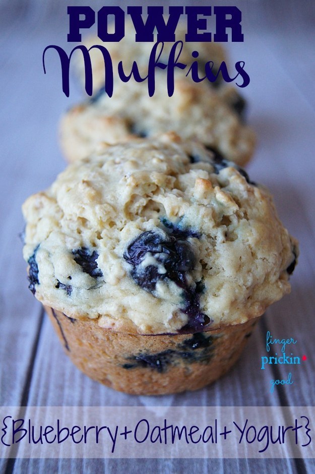 Blueberry, Yogurt &amp; Oatmeal Muffins