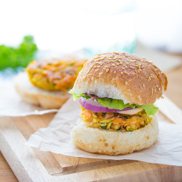 Moroccan Chickpea Sliders with Spicy Harissa Mayo and Mint