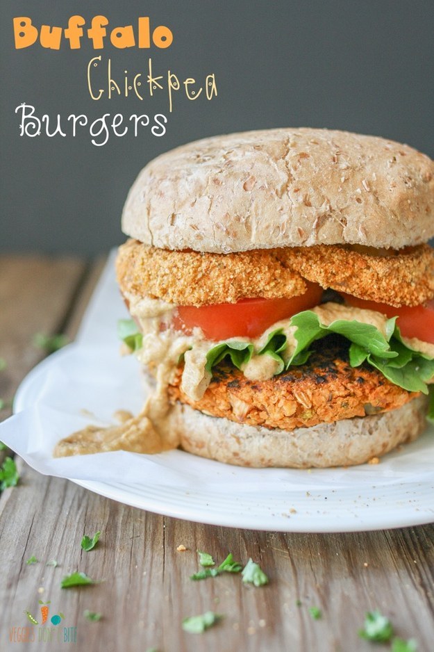 Buffalo Chickpea Burgers